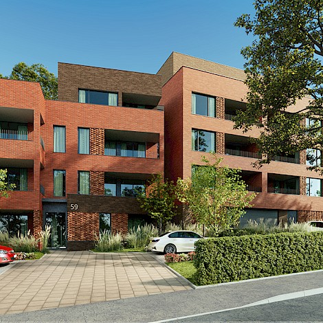3D render showing front view of Higher drive