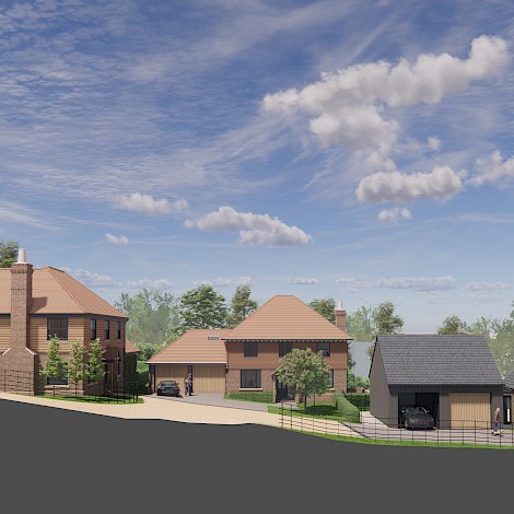 3D render of Burwash Road showing the perspective